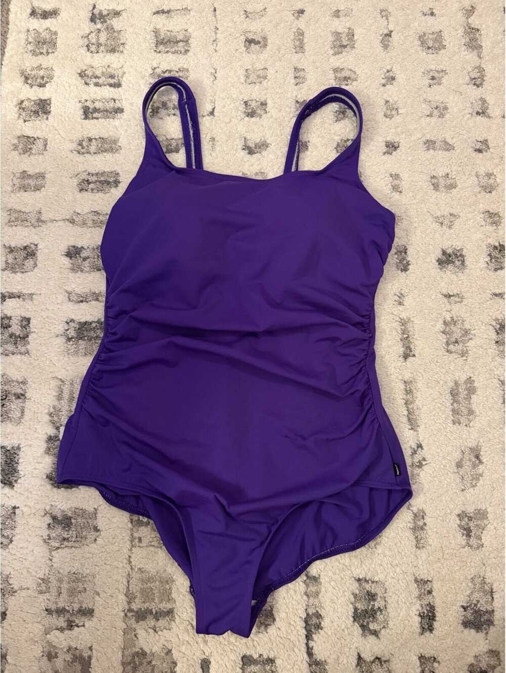 Reebok Women’s Purple One-Piece Swimsuit Lined Padded Spaghetti